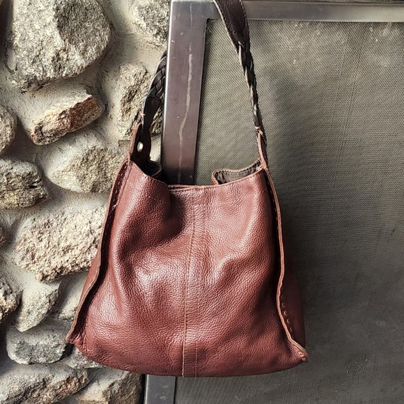 Lucky Brand Handbags - Lucky Brand Brown/Cognac Leather Shoulder Bag